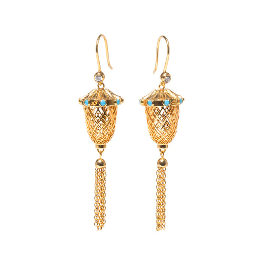 Lantern Joy Earrings — Gold