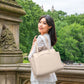 Tang Dynasty Grace Tote - Parchment Beige