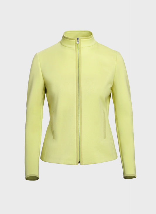 Women's Classic Heavy Ponte Imperial Jacket -Lime Green