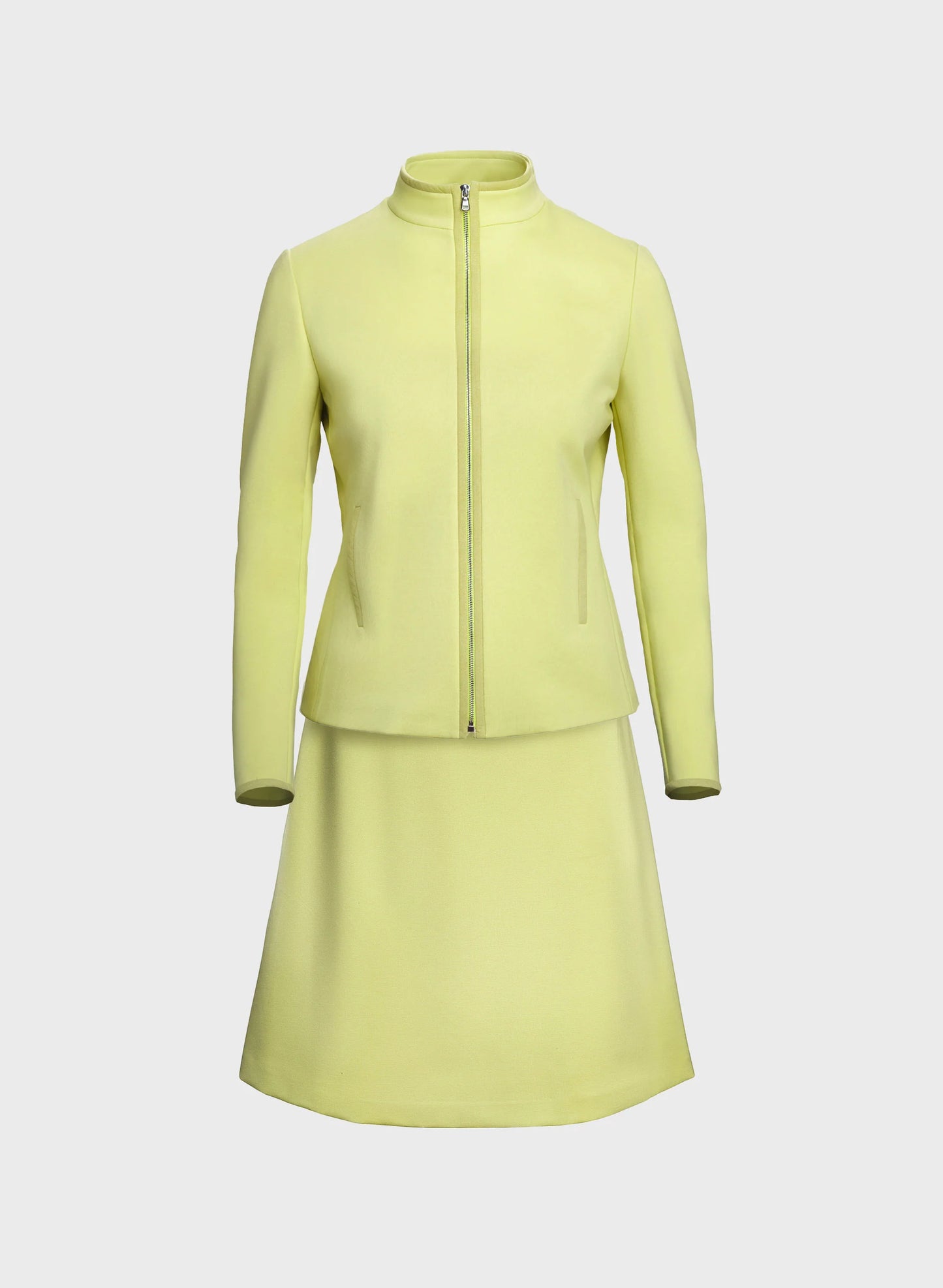 Women's Classic Heavy Ponte Imperial Jacket -Lime Green