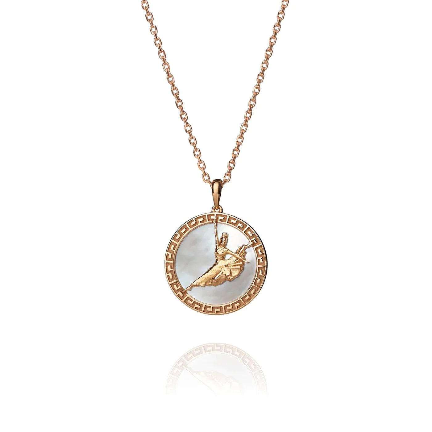 Divine Grace Pendant - 18kt Rose Gold with White Mother of Pearl