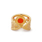 Golden Tang Peony Ring - Orange