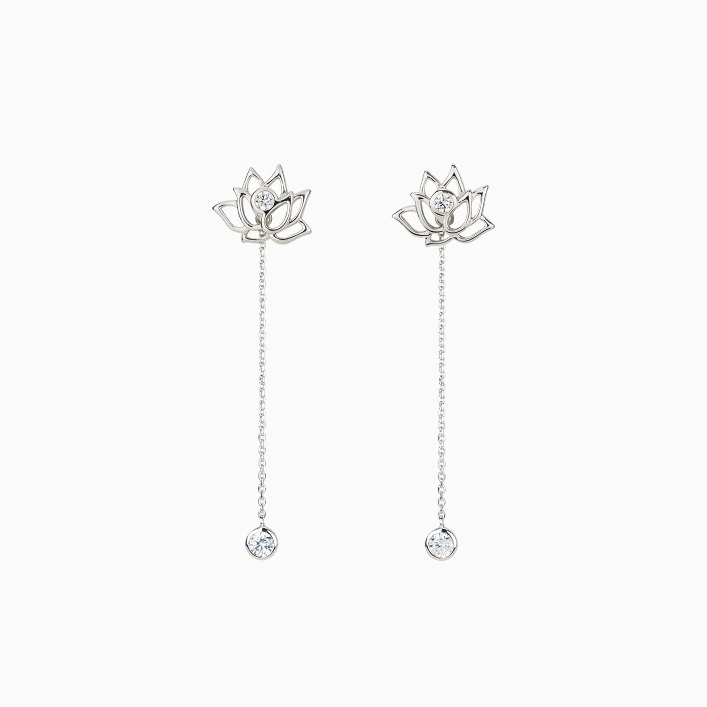 Lotus Fairies Earrings - Silver