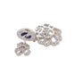 Majestic Tang Peony Earrings -Silver with Lapis