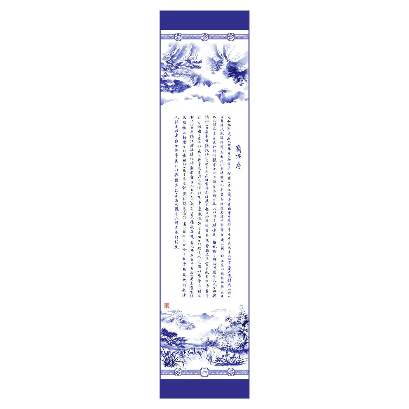 Poets of the Orchid Pavilion Long Silk Scarf