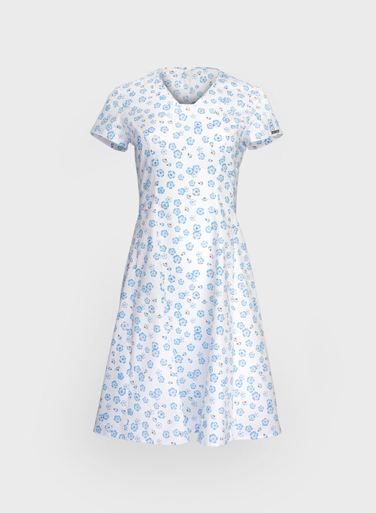 Women's Floral-Print Summer Dress - Blue