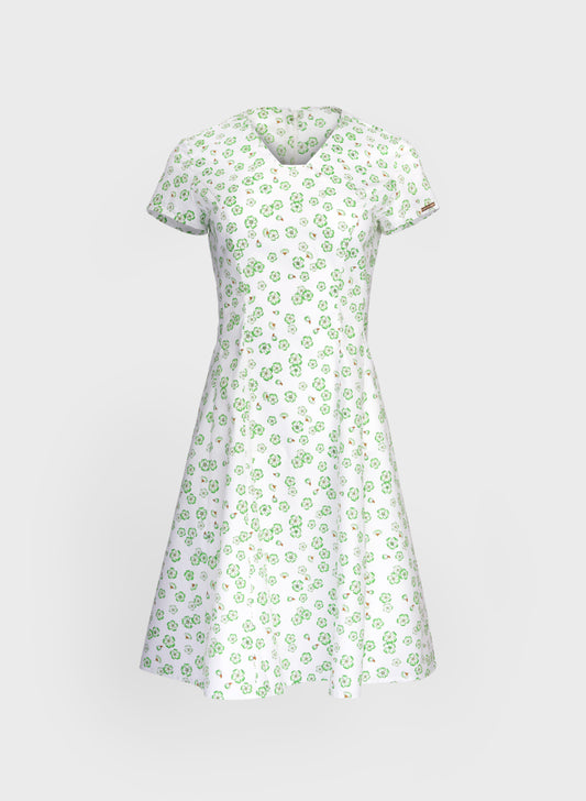 Women's Floral-Print Summer Dress - Green