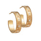 Zhen Shan Ren Wondrous Words Earrings - Large Hoops Gold