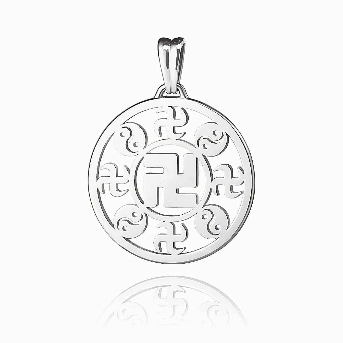 Falun Pendant - 18kt White Gold 25mm Without Chain
