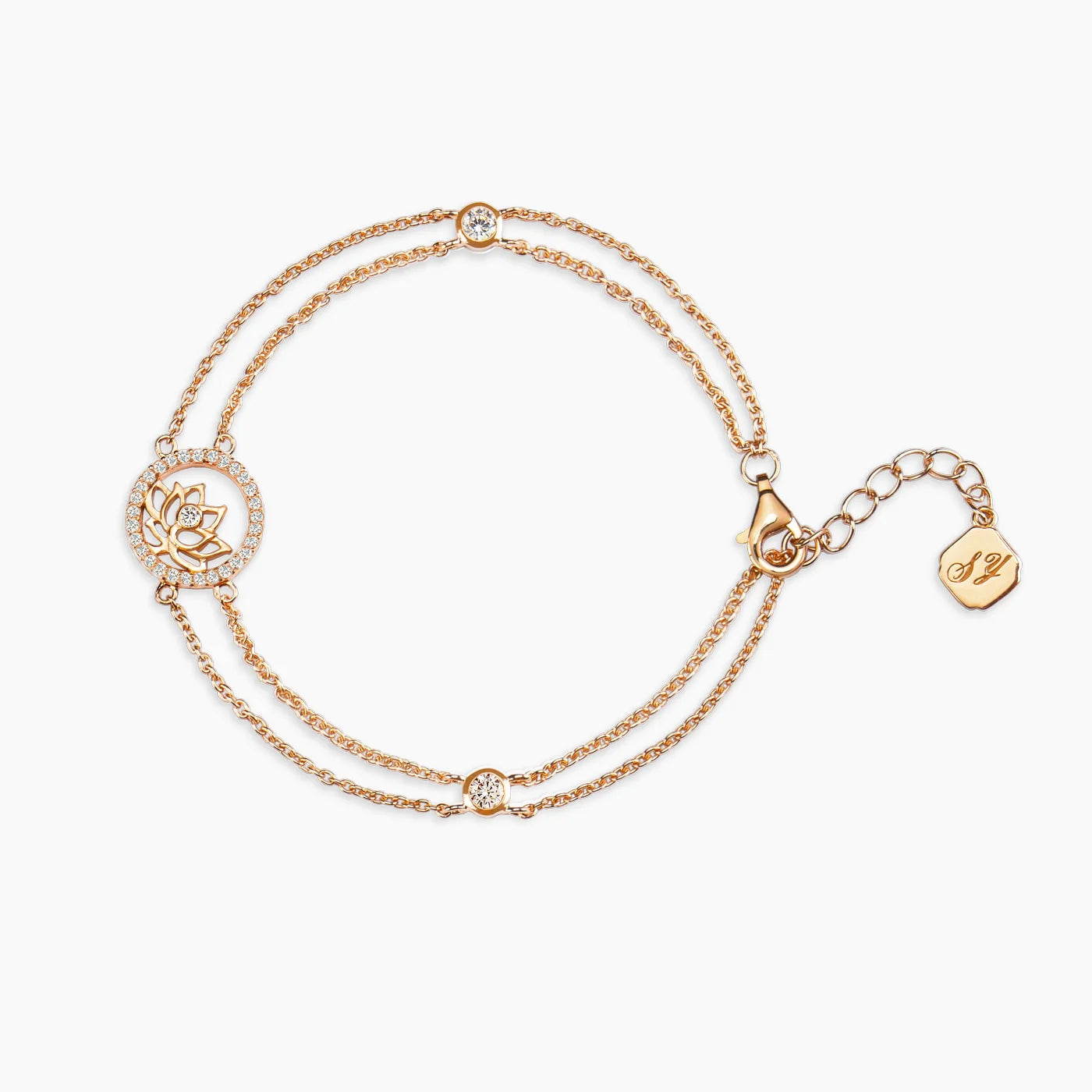Lotus Fairies Bracelet - Rose gold