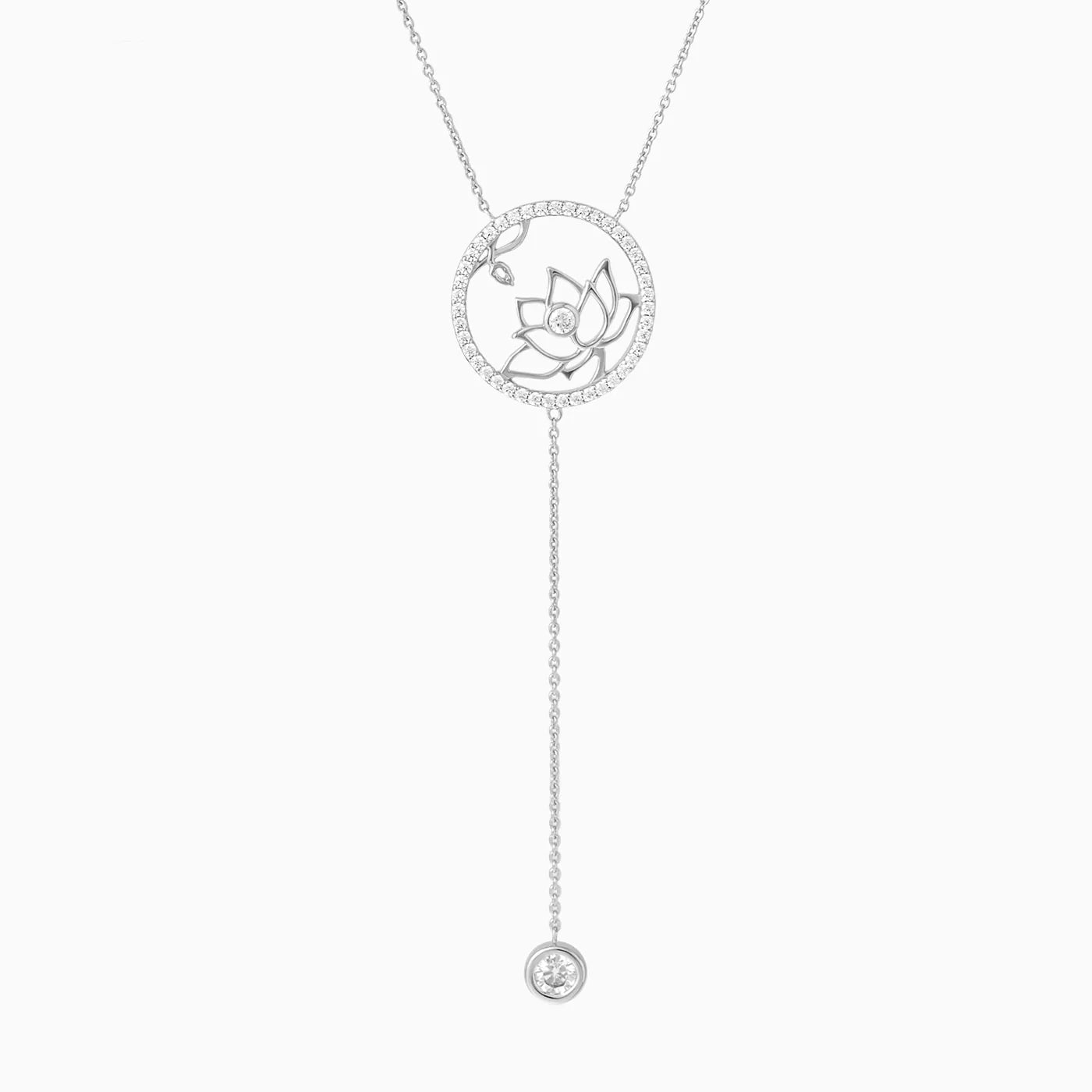 Lotus Fairies Necklace - Silver