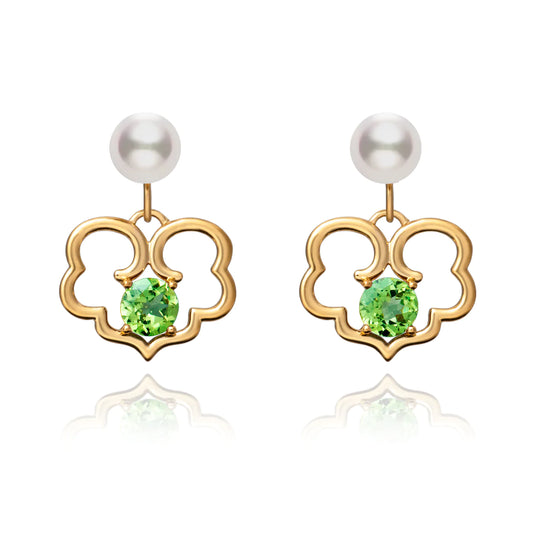 The Timeless Blessings - Fine Jewelry Earrings with Tsavorite